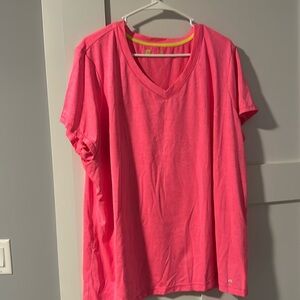 Xersion 3x bright pink heather athletic top